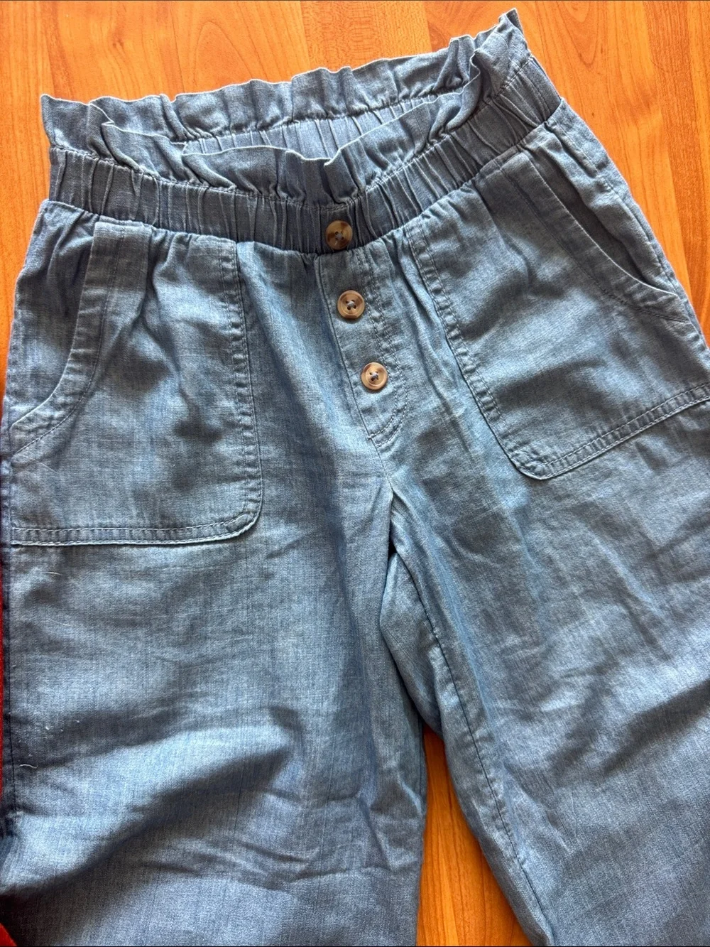 Cat & Jack 3 Girls pants: 1 Blue Elastic-Waist Denim + 2 Leggings